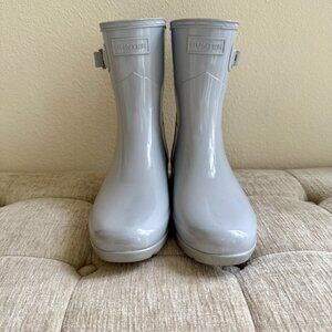 Hunter Original Short Rain Boots - Light Gray - Women's Size 7